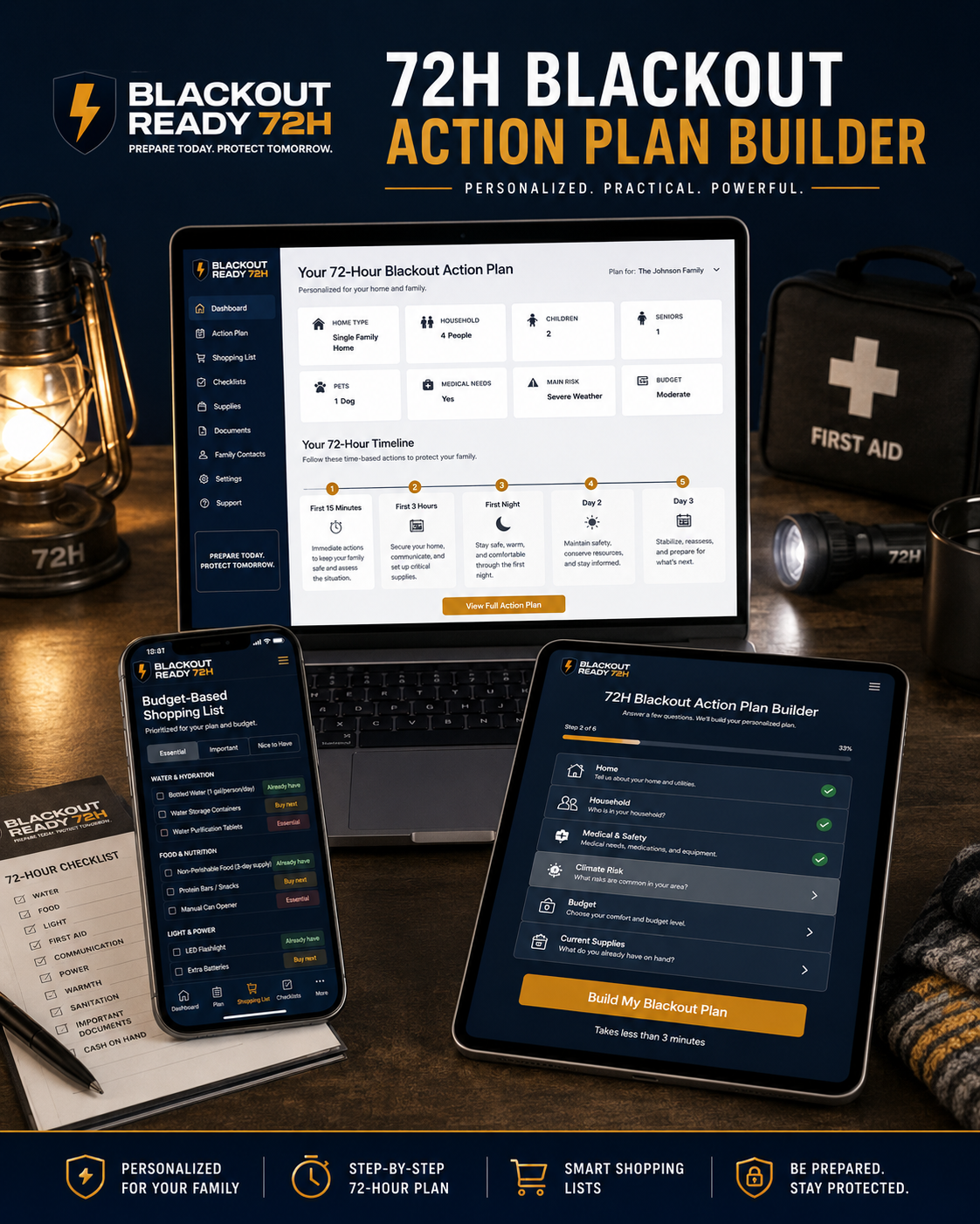 72H Blackout Action Plan Builder